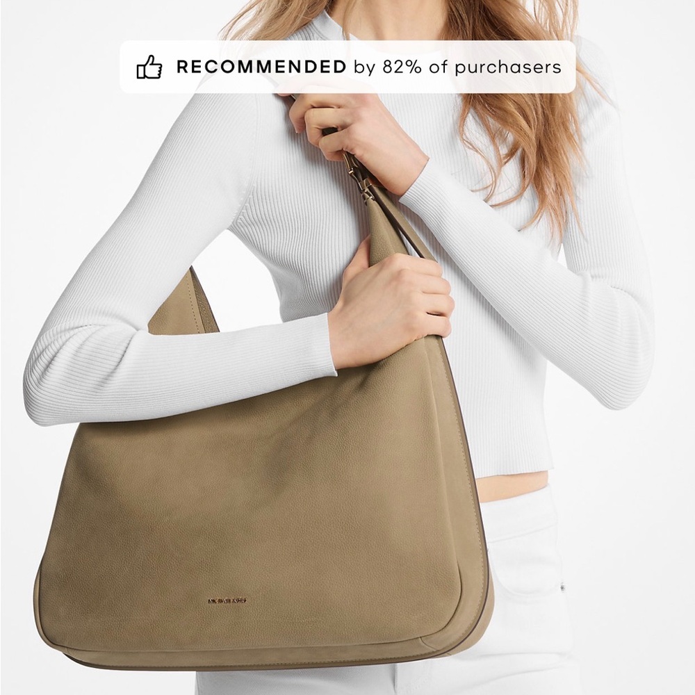 Michael Kors Nolita
Large Hobo Nubuck Shoulder Bag in Birch